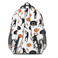 thumbnail image 3 of Basketball and Lightning White Pattern Cute School Backpack Bag with Padded Back and Adjustable Shoulder Straps 16.9 X 12.6 X 5.9 Inches, 3 of 5