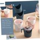 thumbnail image 5 of Taza Rosa 6 Piezas Portavasos Aislados Tazas de Café Desechables Portavasos de Plástico Fundas para Tazas de Café Vaso de 40 Oz con Mango Antideslizante Papel Protector de Taza Sincero Electrónica, 5 of 5