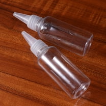 WASHWEPE Small Craft Bottles Transparent Plastic 20Pcs 12.3X3.2X3.2In