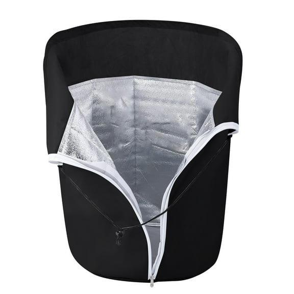 Winter Flower Pot Cover Bag with Drawstring - Anti-Frost Protection for Outdoor Potted Plants & Trees, Reusable Zipper Plant Jacket for Shrubs in Cold Weather