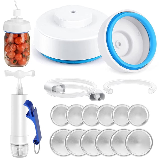 EASTIN Bocal Scellant sous Vide Scellant Alimentaire Résistant aux Taches pour Pot à Bouche Large / Régulière Compatible 18Pcs