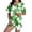 Green, variant on Women's Pajama Sets Trendy St Patrick'S Day Short Sleeve Top And Shorts Sleepwear,Green,L