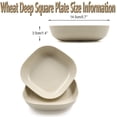 thumbnail image 4 of Mightlink 5.7 Inch Wheat Straw Deep Dinner Plates - Microwave and Dishwasher Safe, Unbreakable Sturdy Plastic Dinner Plates - Healthy Cereal Dishes/ Kids-toddler & Adult - 4PCS, 4 of 8