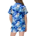 thumbnail image 5 of Futezty Halloween Pajamas Kids Girls Halloween Themed Nightwear Short Sleeve Top and Shorts Cozy Sleepwear Girls Pjs 2T-13T, 5 of 5