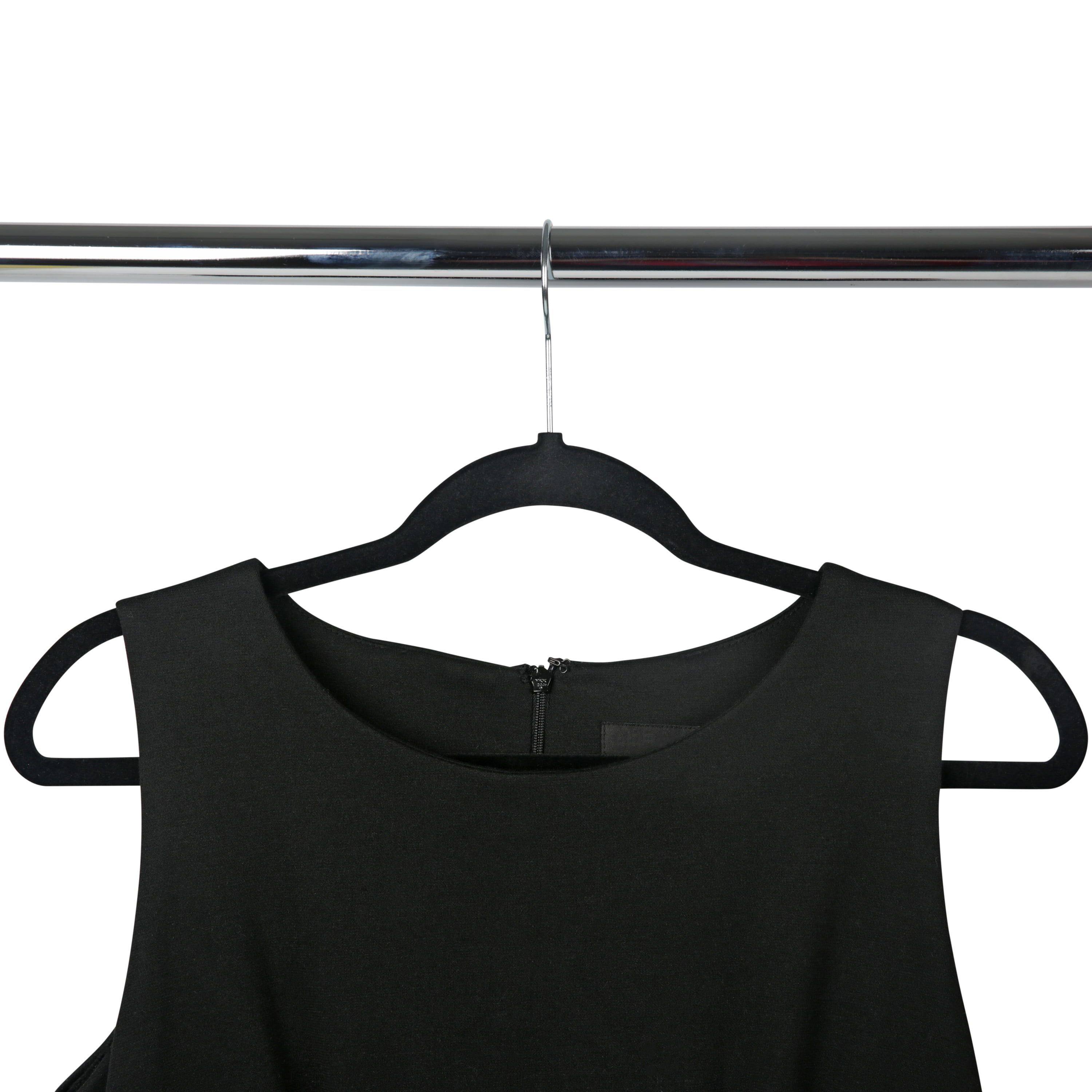 Simplify 100 Pack Slim Velvet Suit Hangers in Black