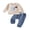 Khaki, variant on RUINIXCW Baby Boy 1st Birthday Outfits Letter Embroidery Crew Neck Sweatshirt Pants