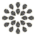 thumbnail image 1 of Unique Bargains 20Pack Teardrop Sew on Rhinestone - 14x10mm Glass Teardrop Crystal Rhinestones in Gold Prong Setting (Gray), 1 of 7