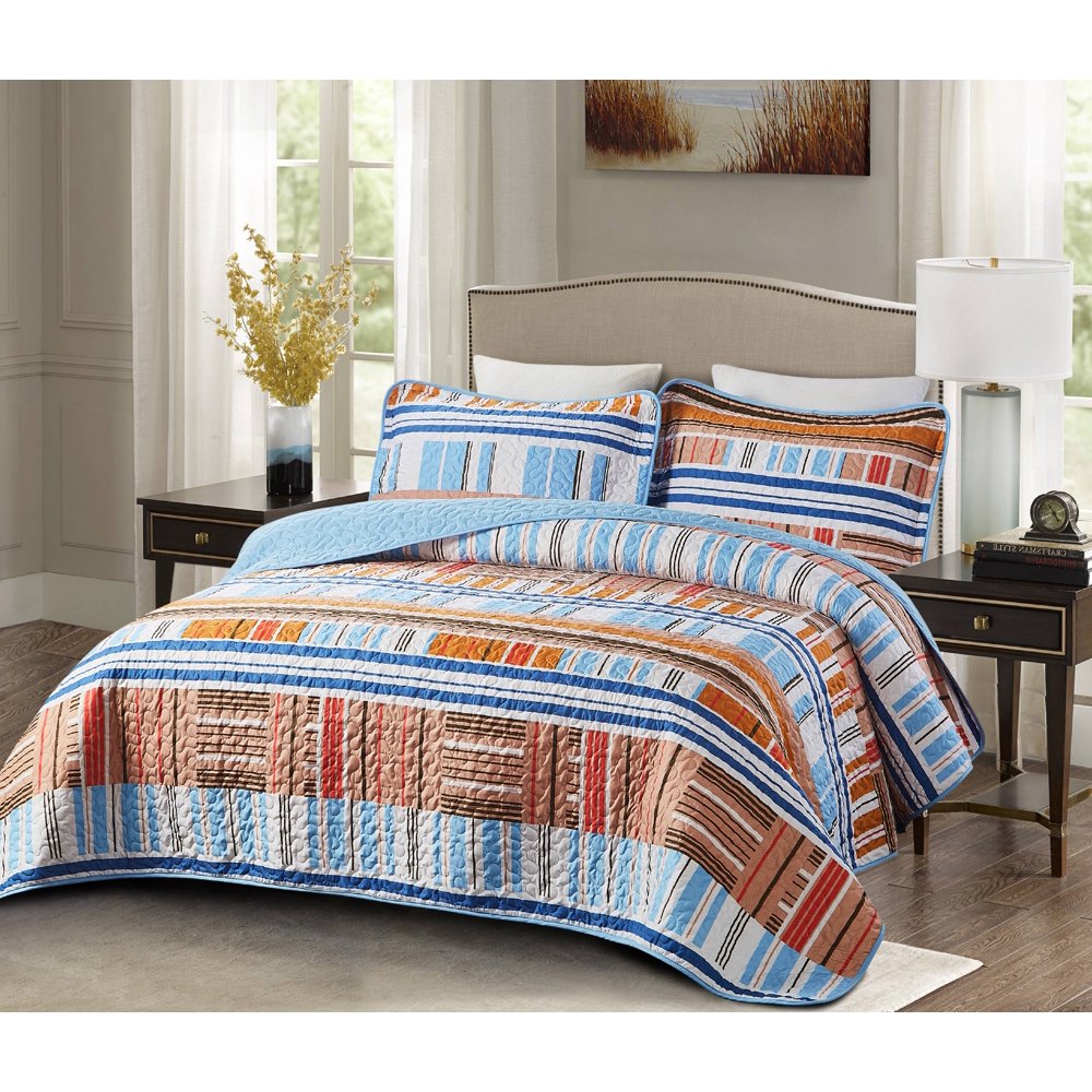 3 piece Oversized King Quilt Set Karsyn