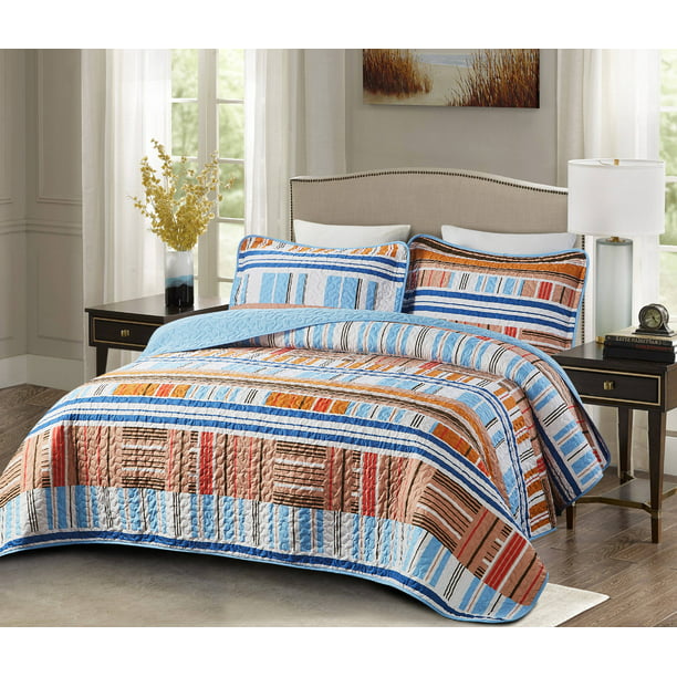 3 Piece Oversized King Quilt Set, Is A Super King Quilt Too Big For Queen Bed