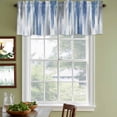 thumbnail image 4 of Blue Gray Valances for Windows, Decorative Rod Pocket Window Valance Curtains, Modern Simple Abstract White Ombre Texture Short Curtain Drapes for Kitchen/Living Room, 2 Panels, 42" W x 18" L, 4 of 8