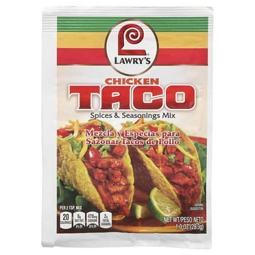 Lawry's, Chicken Taco, Spices & Seasonings Mix, 1 oz