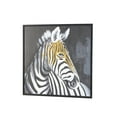 thumbnail image 6 of 32" x 32" Zebra Framed Wall Art with Gold Foil Accents, by DecMode, 6 of 9