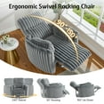 thumbnail image 3 of Merluxy Power Swivel Recliner Chair with USB Charging & 2 Pillows, Glider Rocker for Nursery and Living Room, Grey Corduroy, 3 of 10