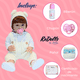 thumbnail image 4 of Muñeca Reborn Lucia 55cm | Vinilo Suave Full Body | Overol Beige | Kit Completo, 4 of 4