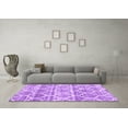 thumbnail image 3 of Ahgly Company Indoor Round Trellis Purple Modern Area Rugs, 5' Round, 3 of 4
