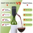 thumbnail image 3 of boquilla de vertido de aireador de vino automático. Decantador de vino inteligente. Bomba dispensadora de vino, el mejor regalo para los amantes del vino o para uso propio (negro mate) XianweiShao 9024715970336, 3 of 5
