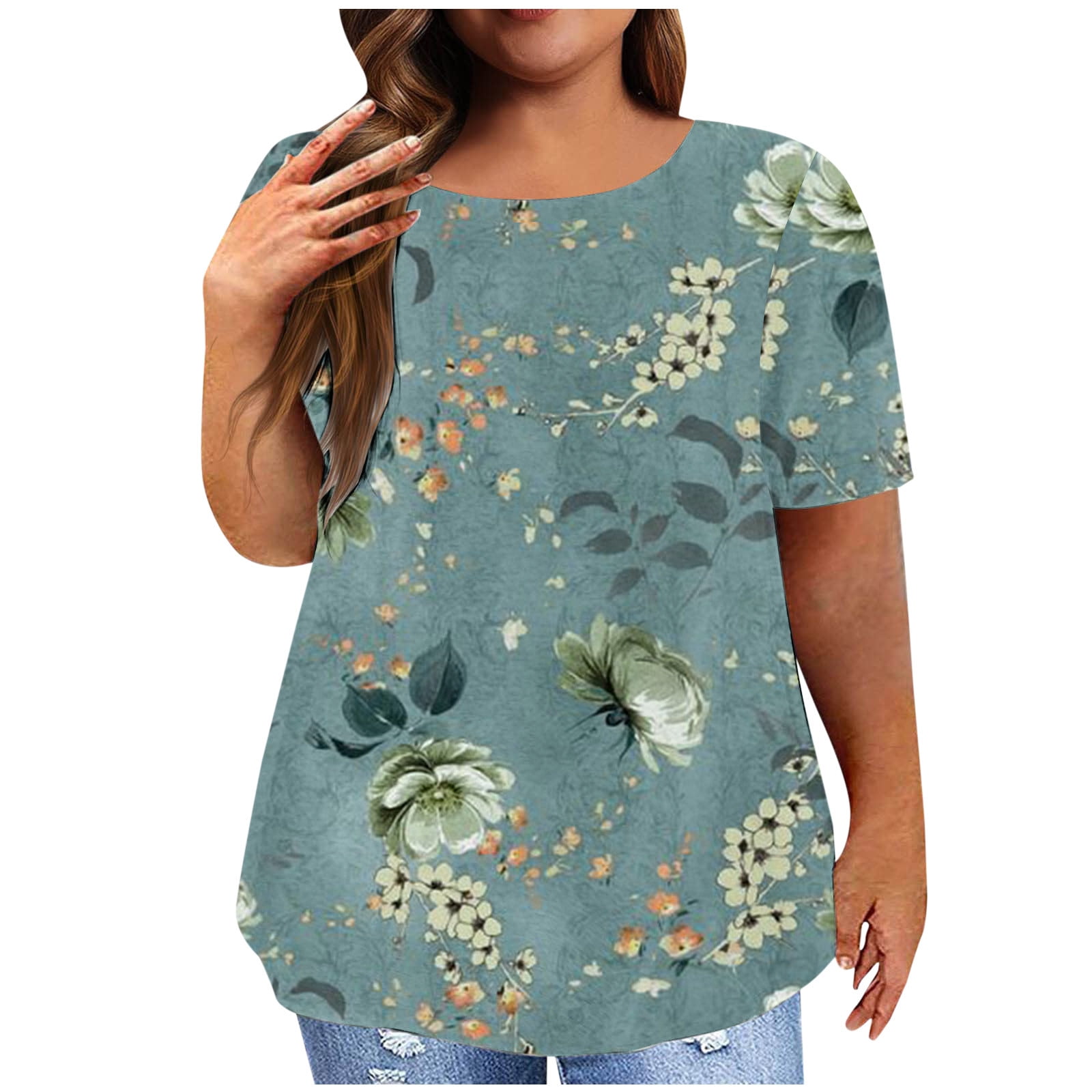 Homenesgenics Womens Tops Plus Size Clearance 2X Tops for Women Plus