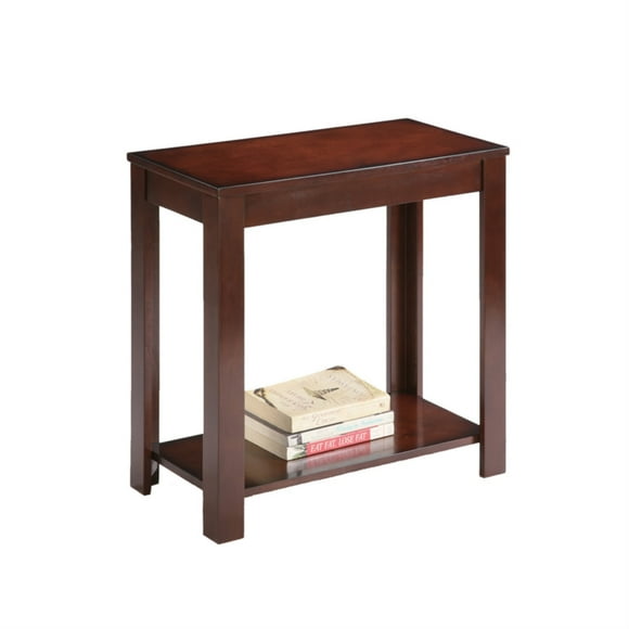 24" Tall Wooden Side Table / End Table, Traditional Design, Dark Cherry