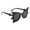 black frame gray fil, variant on Fashionable Novelty Sunglasses Whimsical Bat Shape Lightweight Comfortable For Daily Wear