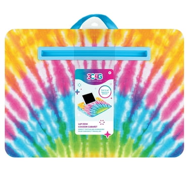 Three Cheers For Girls: Tie Dye Lap Desk - Portable Lap Pillow Desk W/ Handle, Versatile Media Slot - 12” x 17”, Perfect for Homework, Tweens & Girls Ages 6 