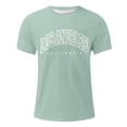 thumbnail image 4 of Curuila Mens Tshirts Short Sleeve Letter Print Crew Neck Pullover For Men Summer Soft Casual Tops Light Green Size S, 4 of 4