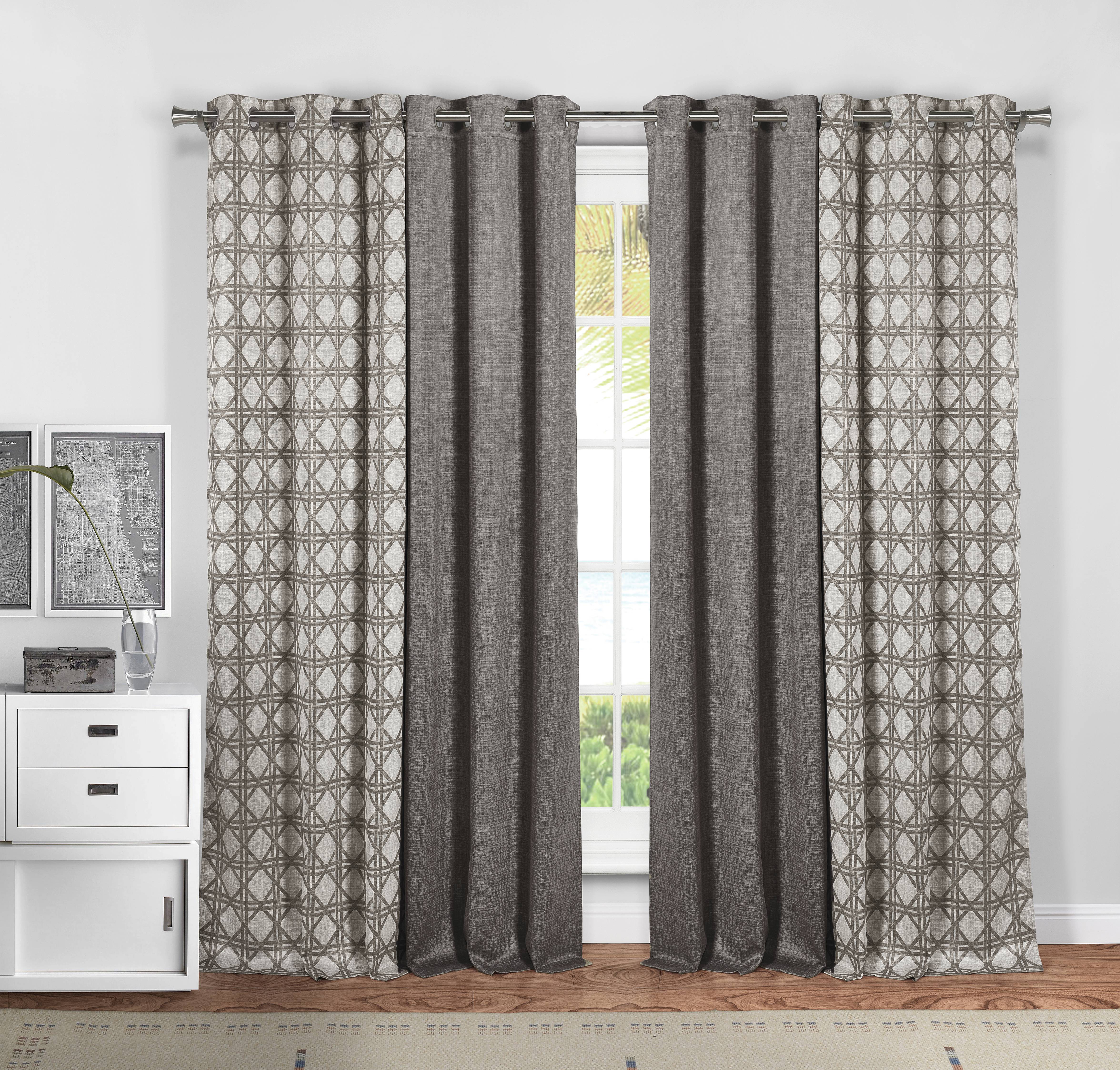 Kaelee Geometric Window Curtain Set