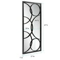 thumbnail image 5 of Tyler Dillon Rectangular Metal Framed Black Wall Mirror with Circular Overlays - 47"H x 21"W, 5 of 10