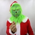 thumbnail image 2 of Disfraz de Navidad Geek Geek Steal Disfraz de Grinch de pelo verde Máscara de Grinch de pelo verde, 2 of 5
