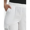 thumbnail image 4 of Time and Tru Women's and Women's Plus Cotton Double Cloth Cargo Pants, Sizes XS-4X, 4 of 5