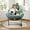 Light Green-Fabric, variant on Indoor Outdoor Rocking Chair, Oversized Papasan Rocking Chair with Padded Cushion, Rocker Egg for Front Porch, Garden, Living Room, Bedroom, Apartment