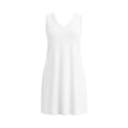 thumbnail image 6 of APEXFWDT Women's Plus Size Tank Dress Sleeveless V-neck Loose Casual Dress Loungwear Summer Dresses,XL,White, 6 of 6