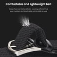 thumbnail image 3 of YAOBAMM Stretch Canvas Weave Belt Mens Elastic Belt Solid Color Wide Band Metal Pin Buckle Durable Waist Strap for Pants, 3 of 7