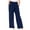 Dark Blue, variant on QUYUON Womens Cargo Pants with Pockets Fashion Casual Full-Length Loose Pants Solid High Waist Trousers Long Straight Wide Leg Pants Travel Pants Women Skinny Pant Style N-6963 Brown 3XL
