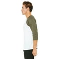 thumbnail image 4 of Bella + Canvas Men Unisex Three-Quarter Sleeve Baseball T-Shirt, 4 of 4