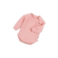 thumbnail image 2 of Baby’s Solid Color Oblique Breasted Long Sleeve Knitted Romper, 2 of 8