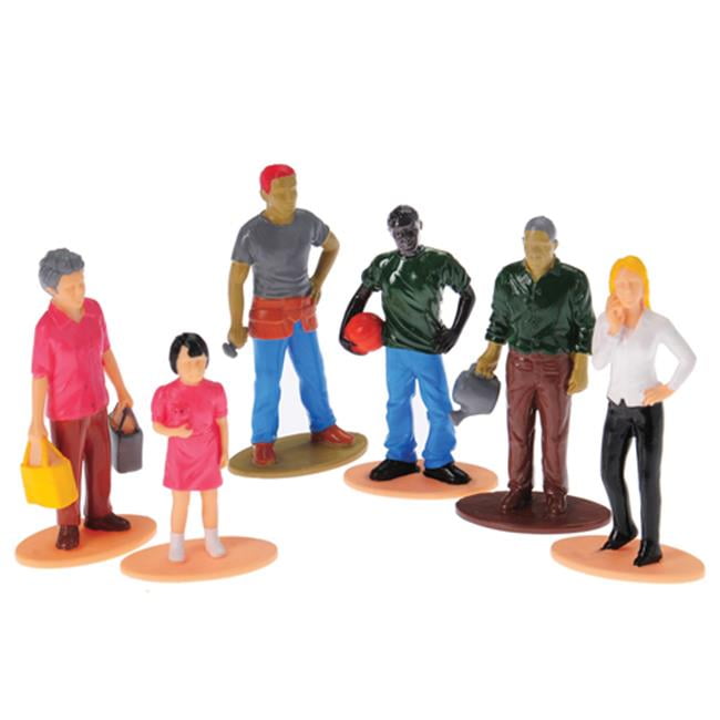 US Toy Company 4184 Multicultural Family Figures Pack of 12