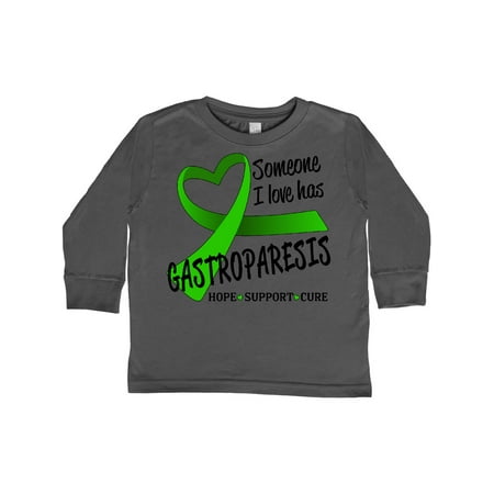 

Inktastic Someone I Love Has Gastroparesis- green ribbon Gift Toddler Boy or Toddler Girl Long Sleeve T-Shirt