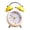 Yellow, variant on Lynono Stylish Drum Shaped Metal Alarm Clock For Students Professional All Age Groups