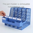 thumbnail image 2 of 1 Pcs, Thickened, Quadruple File Bar, Desktop File Shelving, Storage Box, Pen Holder Frame, File Box, Office Supplies, 2 of 9