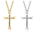 thumbnail image 2 of New Men Women Wrench Cross 14K Yellow Gold Necklace I CAN DO ALL THINGS Bible Verse, tool Pendant punk Jewelry Gift, 2 of 8