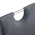 thumbnail image 5 of Modern Dining Chairs Of 4 - Grey Faux Leather Upholstered With Metal Legs For Room And Kitchen Covered Robust Construction Stability, 5 of 7