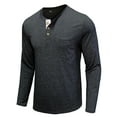 thumbnail image 5 of Mens Henley Shirts Long/Short Sleeve T Shirt Fashion Casual Basic Plain Cotton Tee Shirts, 5 of 5