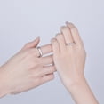 thumbnail image 4 of Mens Womens Flip Top Ring Electroplated Silver Fashion Ring White Gold Rose Gold Diamond Fine Modern Accessory, 4 of 5