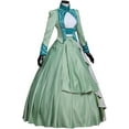 thumbnail image 4 of Women's Mina Harker green dress Lady's Steampunk Victorian Gothic Bustle Gown Dress, 4 of 9