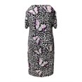 thumbnail image 5 of Chemises de Nuit pour Femmes Grande Taille Robe de Nuit Décontractée pour Femmes Grande Taille Imprimé Cœur Manches Courtes Col Rond Extensibilité Moyenne Nuisette Ample TTG, 5 of 5