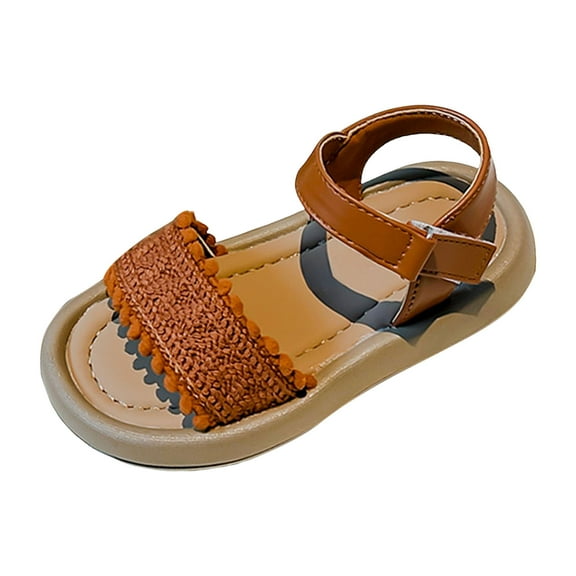 Gubotare Girl Sandals Baby Boys and Unisex First Resistant Sandals for and Toddler Size 8.5 (Brown,Toddler 8.5)