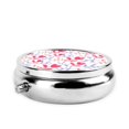 thumbnail image 3 of ZICANCN Round Pill Box Organizer with 3 Compartment, Cute Romantic Floral Hearts Portable Travel Pill Cases for Pocket or Purse, 3 of 6