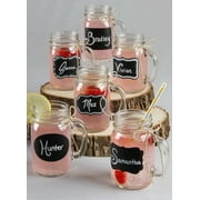 Ivy Lane Design Chalkboard Stickers Mason Jars w/Jute - Set of 12