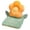 Orange, variant on Eespoir Flower Shaped Chair Cushion with Integrated Backrest, Office Prolonged Sitting Waist Protection Pad, Fart Cushion for All Seasons,Pink