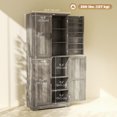 thumbnail image 3 of HOMCOM Farmhouse Kitchen Pantry Cabinet, Kitchen Storage Cabinet, Grey, 3 of 10
